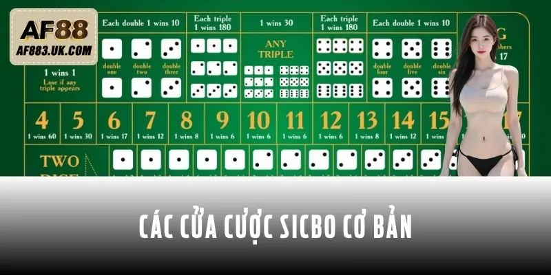 Các cửa cược Sicbo cơ bản Các cửa cược Sicbo cơ bản