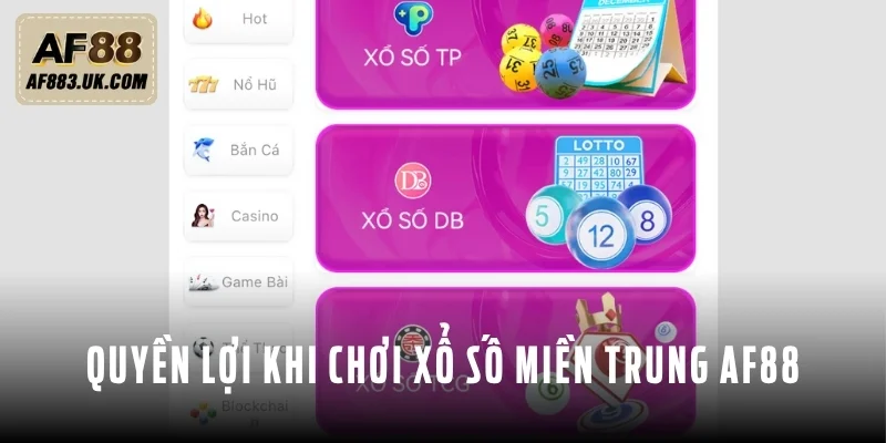 Quyền lợi nhận được khi chơi xổ số miền Trung AF88 Quyền lợi nhận được khi chơi xổ số miền Trung AF88